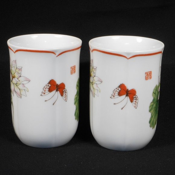 2 elegant coffee mugs. Toscany Collection Japan Lotus - Picture 2 of 5